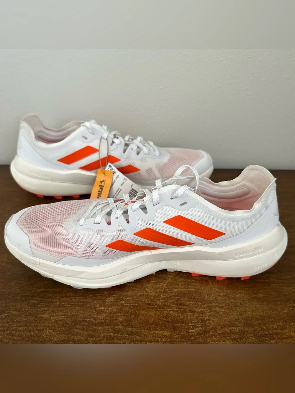 adidas TERREX Agravic Speed Men’s Trail Running Low Size 9 White/Orange JI0954